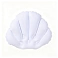 thumbnail image 1 of Inflatable Seashell Bathtub Pillow with Strong Suction Cups for Comfortable Bath Support, Soft Spa Headrest for Home & Travel, 2-Pack, 1 of 5