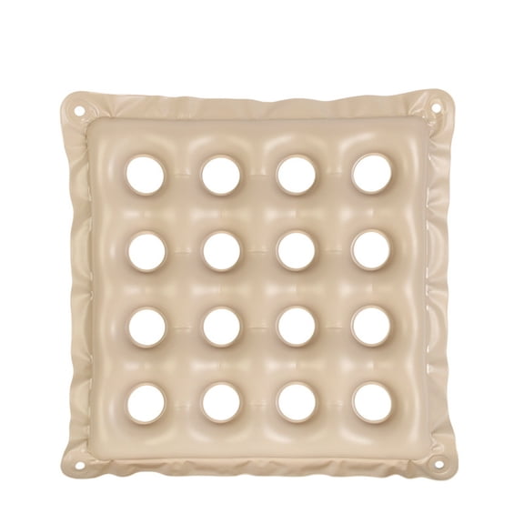 Inflatable Seat Cushion Air Pressure Relief Pad Wheelchair Pressure Mat for Prolonged Sitting Square Breathable Comfort Support for Office Chair and Home 16x16 Inch Beige