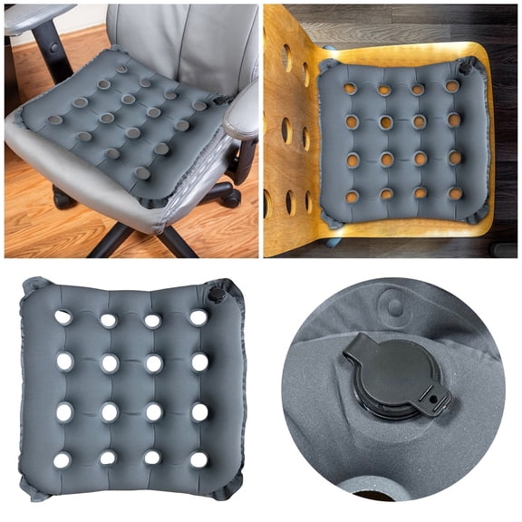 Inflatable Seat Cushion Portable Air Pad Breathable Square Design For Pressure On Chairs Car Seats Wheelchairs And Airplanes