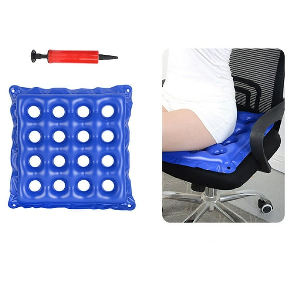 Inflatable Seat Cushion, TRIANU Portable Chair Cushion for Office Wheelchair Travel Cars Coccyx Tailbone Sciatica, Ideal for Daily Use Prolonged Sitting Relief, Blue