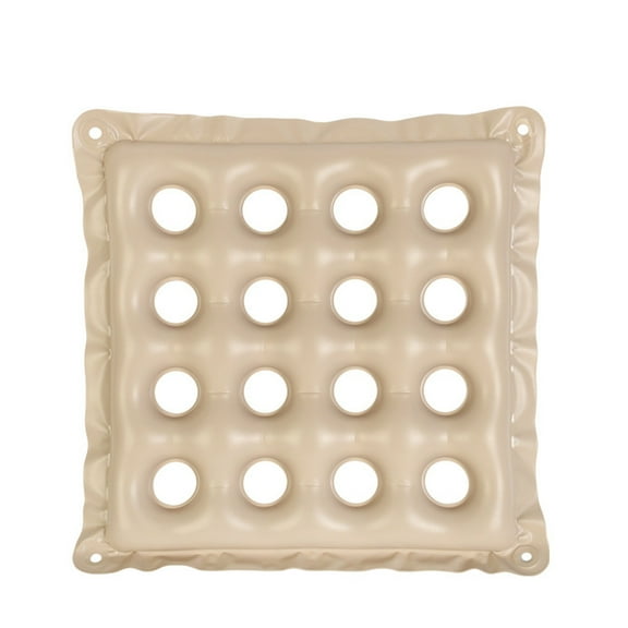 Inflatable Seat Cushion With Holes Square Design For Pressure Relief, Anti-Bedsore Support For Wheelchair/Chair, 1 Cushion + 1 Air Pump Included