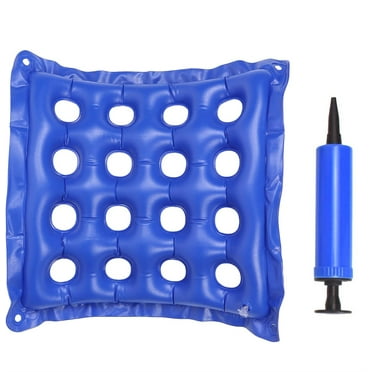 Inflatable Seat Cushions for Pressure Relief, Blue Wheelchair Air Cushion for Bed Sore, Office Chair Cushion,Comfortable Waffle Pads,17.8x17.8inch