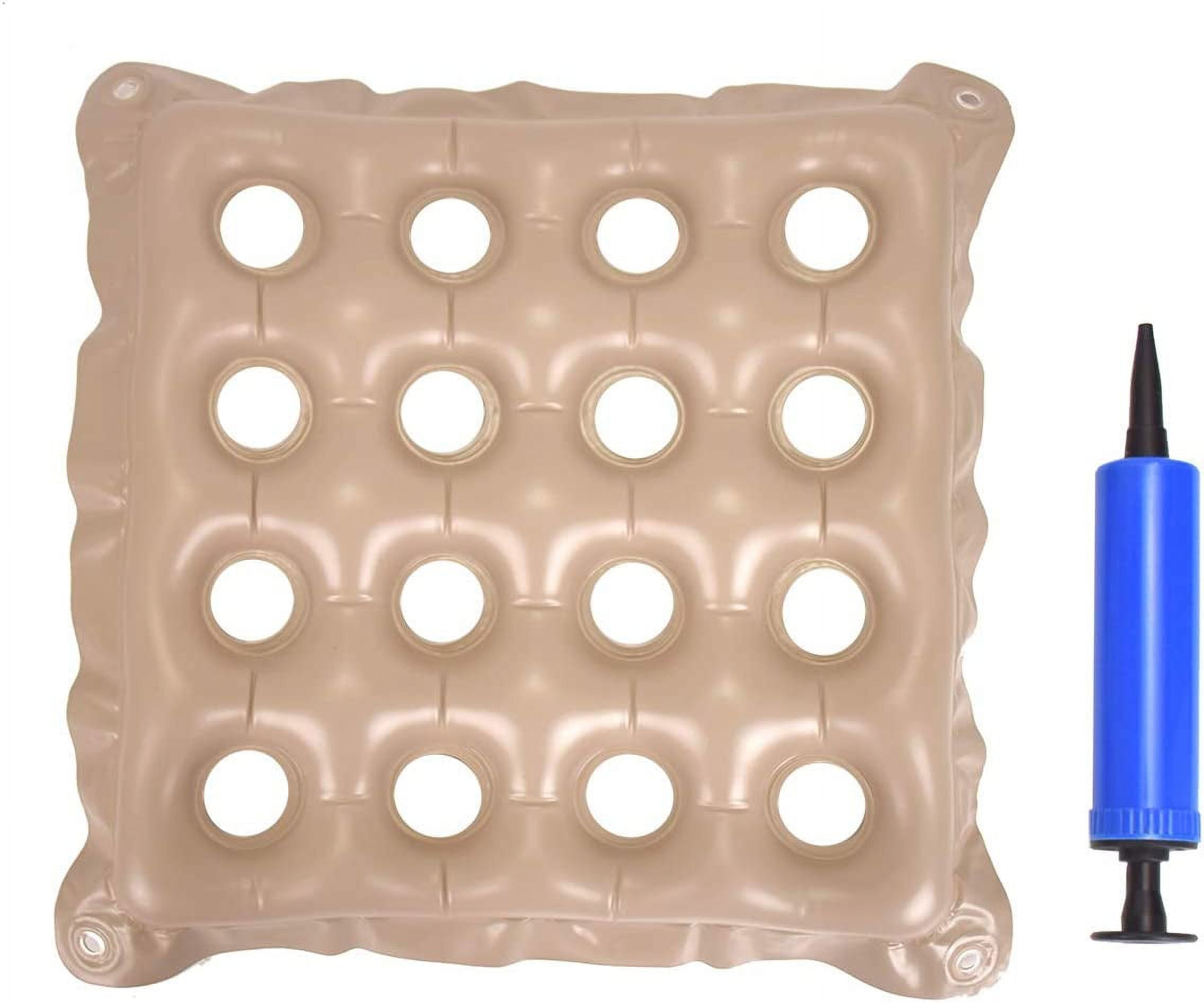 Inflatable Seat, Square Inflatable Coccyx Cushion, Beige Wheelchair Air