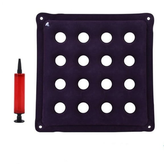 Inflatable Seat, Square Inflatable Coccyx Cushion, Dark Blue Wheelchair Air Cushion for Bed Sore, Professional Inflatable Comfortable Seat Cushion Chair Cushion for Work Home Use Car or Office