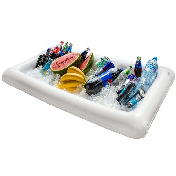Inflatable Serving Bar, Buffet Salad Food & Drink Tray, Party Food Cooler with Drain Plug for Picnic & Camping, By Kitchen Dreams