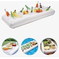 thumbnail image 1 of Inflatable Serving Bar Drink Float Cooler 52.8×25.2×3.9 Inch, Portable Ice Serving Station with Drain Plug, Reusable Lightweight Food Drink Cooling Tray for Pool Beach Picnic BBQ Party, 1 of 1