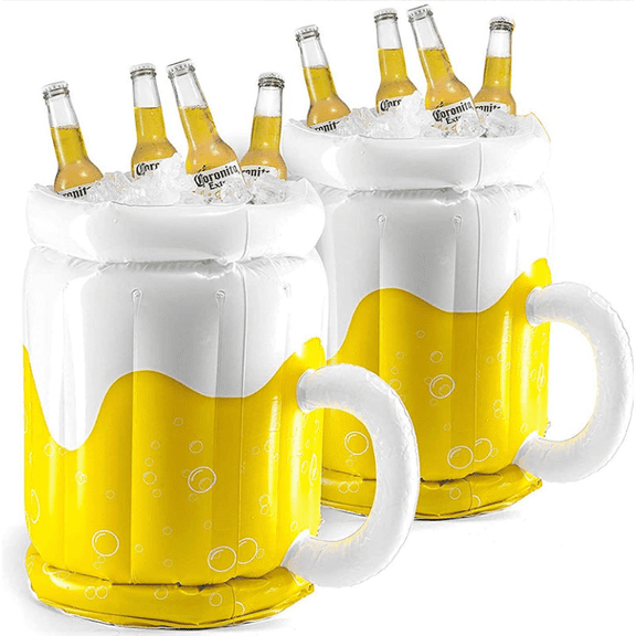 Inflatable Serving Bar, Ice Bucket Buffet Salad Cooler Food Drink Containers, BBQ Picnic Pool Party Supplies Inflatable Cooler