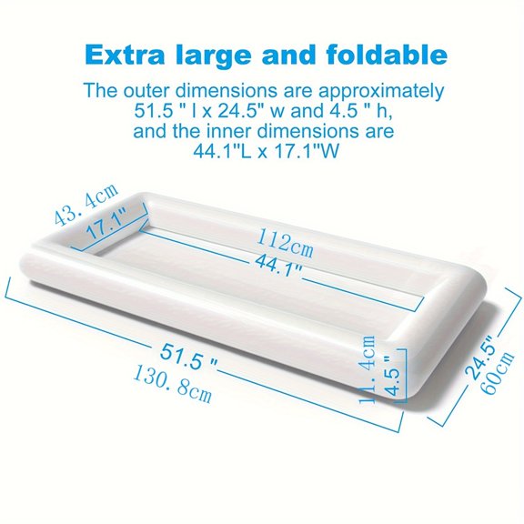 Inflatable Serving Bar - Ice Preservation, Salad Buffet Tray - Perfect for BBQs, Picnics, Pool Parties, Beach Outings