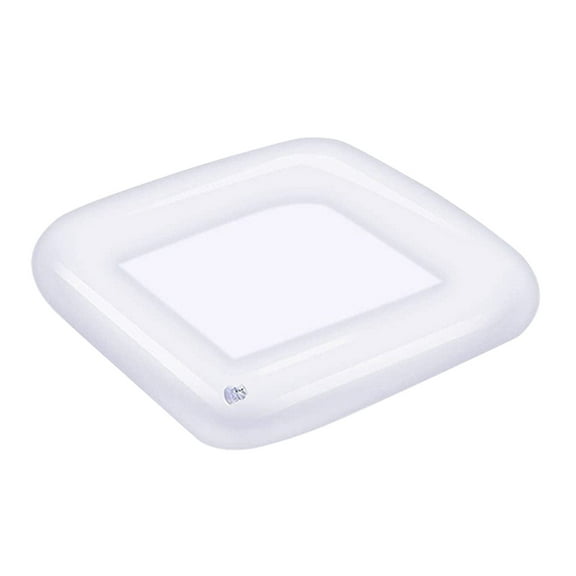 Inflatable Serving Bar, Salad Serving Sets Bar Buffet Food Drinks Inflatable Cooler Table Pool Ice Tray Easy to Blow Up for Party,Graduation,Picnic & Camping 23.6Inch x 23.6Inch (White, 1PCS)