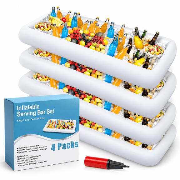 Inflatable Serving Bar Set, 4 Pack, for Indoor and Outdoor Events