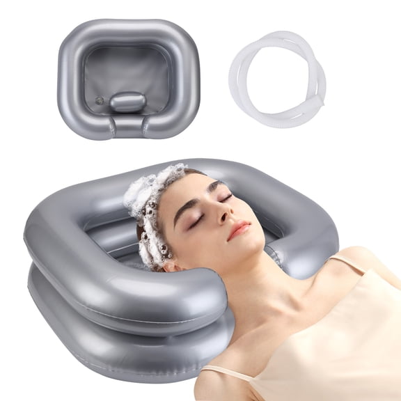 Portable Inflatable Hair Washing Basin Shampoo Bowl 39 inch Hair Wash Tub for Bedridden, Disabled, Injured, Dreadlocks, Curly Hair, Thick Hair