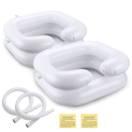 Byootique Inflatable Shampoo Bowl Kit Set of 2 Hair Washing Basins For Elderly Disabled