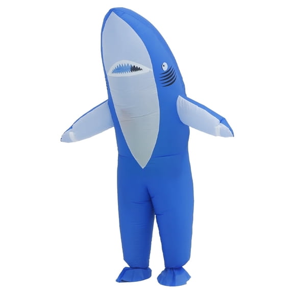 Inflatable Shark Costume Air Blow up Jumpsuit Fancy Dress Funny Suit for Cosplay Party