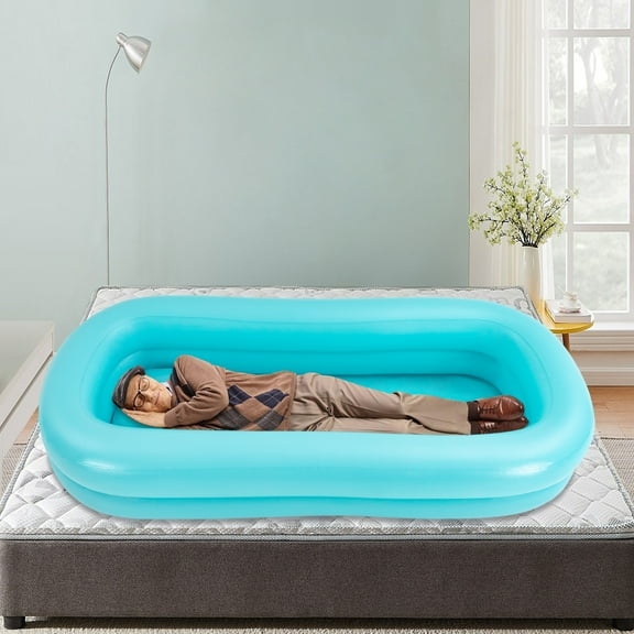 Inflatable Shower Bed Bathtub for Safe and Convenient Use, Perfect for Elderly, Pregnant Women, and Disabled Persons with Easy Inflation and Water Bag