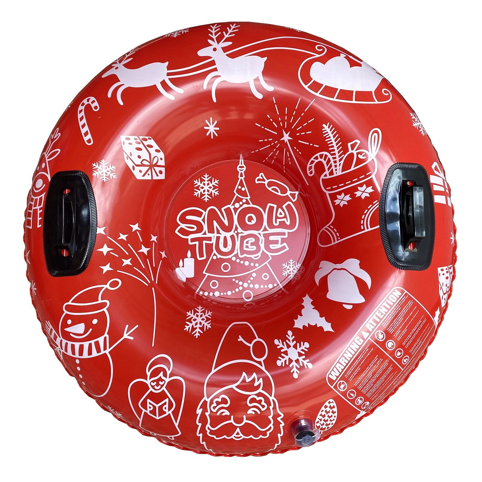 Inflatable Ski Ring PVC Sledding Tube 35in with Handle