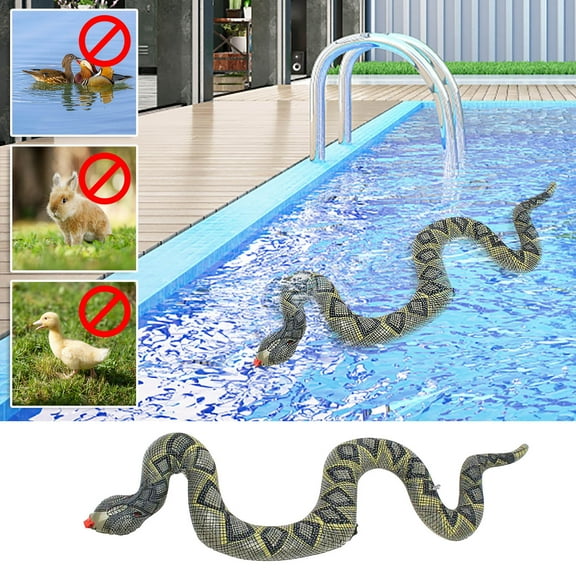 Inflatable Snake under $5! Xqxayjr Inflatable Snake PoolToy, 120cm PVC Realistic Fake Snake for Garden Bird Scare, Halloween Prank Prop, Summer Party Decoration for Pool Beach Outdoor