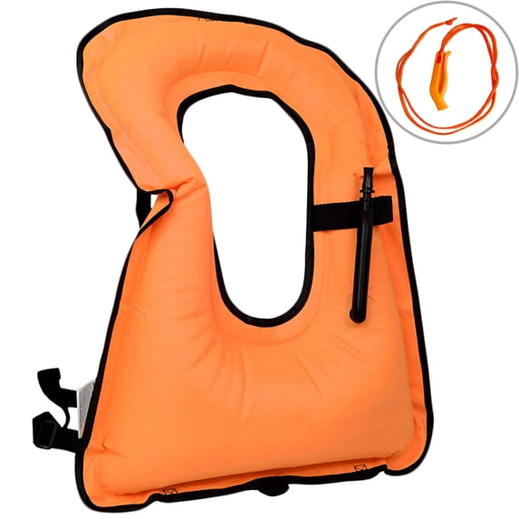 Inflatable Snorkel Diving Swimming Scuba Vest Jacket Life Jacket Vest for Snorkeling Surfing Boating Swimming for Adult Youth Kids