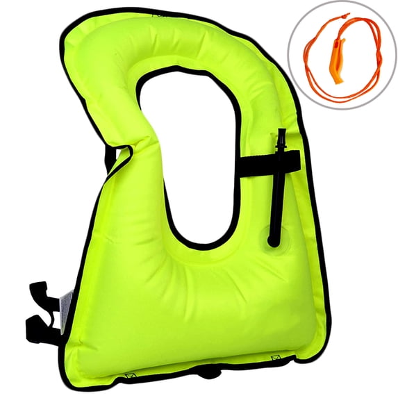 Inflatable Snorkel Diving Swimming Scuba Vest Jacket Life Jacket Vest for Snorkeling Surfing Boating Swimming for Adult Youth Kids