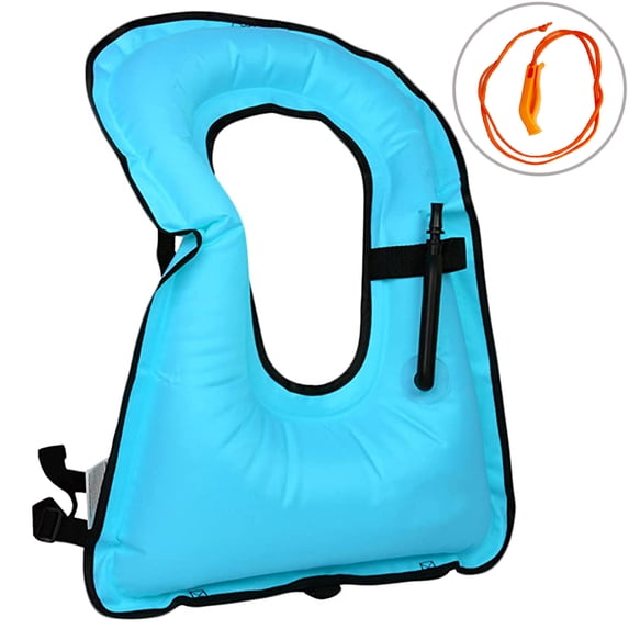 Inflatable Snorkel Diving Swimming Scuba Vest Jacket Life Jacket Vest for Snorkeling Surfing Boating Swimming for Adult Youth Kids