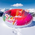 thumbnail image 1 of Inflatable Snow Sled - Thickened Sledge for Winter, Heavy Duty Large Snow Tube, High-Visibility Contrast Cold Resistant PVC, Ergonomic Outdoor Sports Slider | for Kids Adults Sledding Fun Trail, 1 of 5