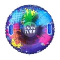 thumbnail image 1 of Inflatable Snow Tube, 33.46-Inch Rubber Snow Tube, Thickened Hard Base, With Tow Strap, Winter Gift For Sleds Pvc And Handles, 1 of 6