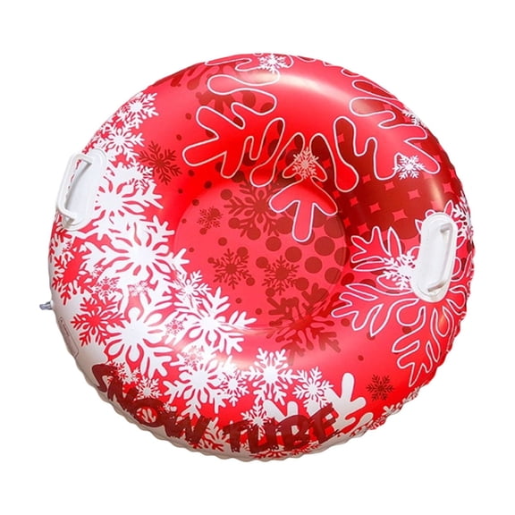 Inflatable Snow Tube 90cm for Adults, Heavy-Duty PVC Anti-Roll Sledding Sled with Handles, Cold-Resistant for Winter Hill Tubing & Outdoor Fun