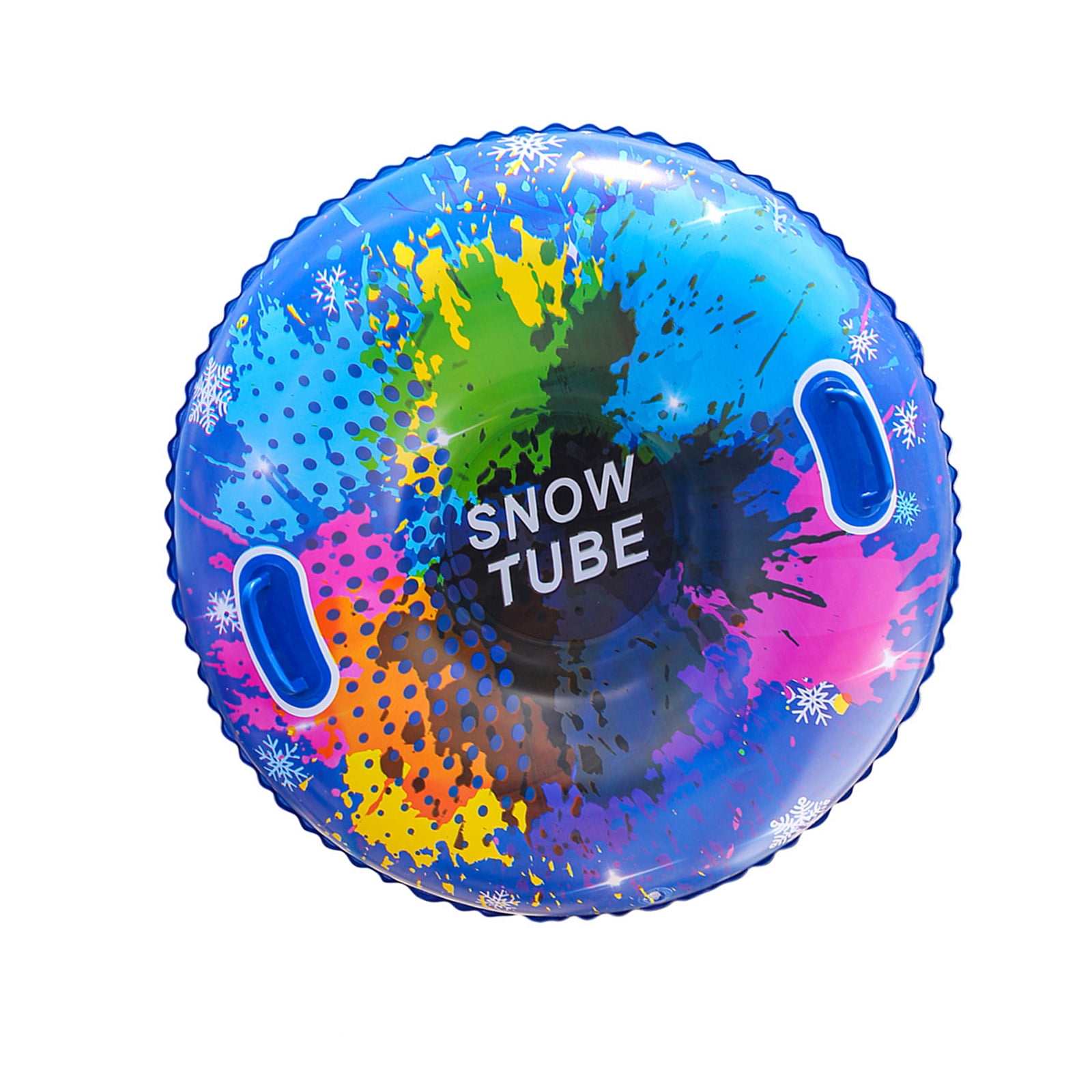 Inflatable Snow Tube Sled with Handles PVC Sledding Tube Thicken Skiing Tubing Folding Snow Sled Skiing Accessories