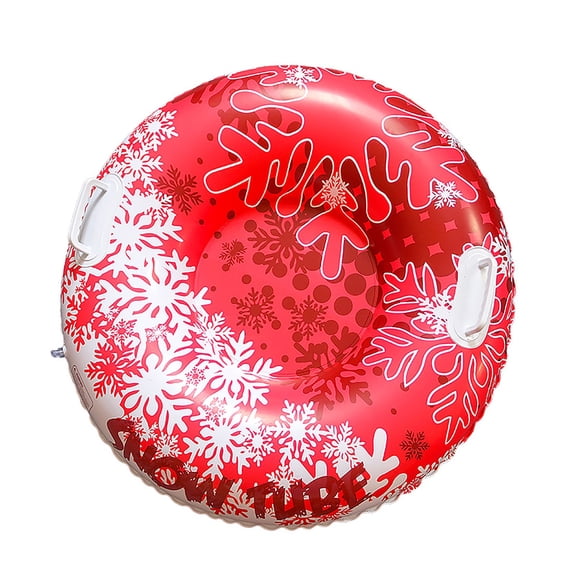 Inflatable Snow Tube for Sledding, 35-Inch Heavy-Duty Cold-Resistant Snow Sled with Reinforced Handles Anti-Tip Design, for Kids Outdoor Winter Fun Snow Tubing Sledding at Snow Hills Backyards