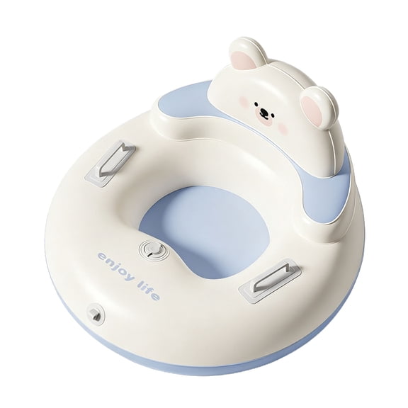 Inflatable Snow Tube with Backrest and Side Hold for Winter Play