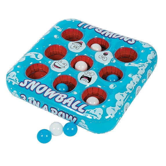 Inflatable Snowball 3 in a Row Game - Toys - 9 Pieces