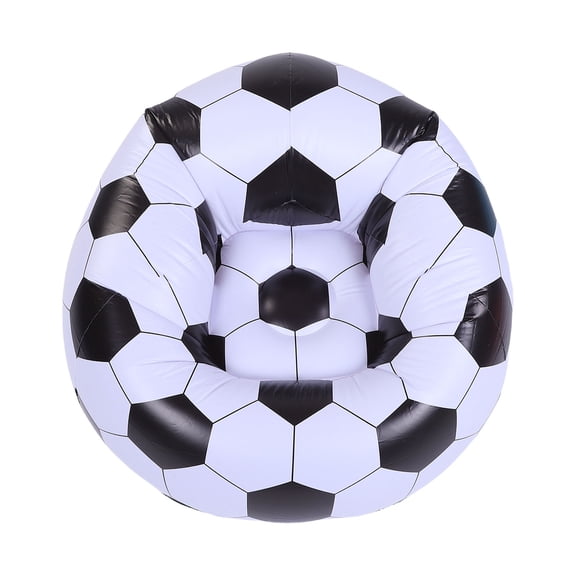 Inflatable Soccer Ball Chair Blow Up PVC Football Sofa Lounger (43.3 x 43.3 x 33.5 inches / 110 x 110 x 85 cm)