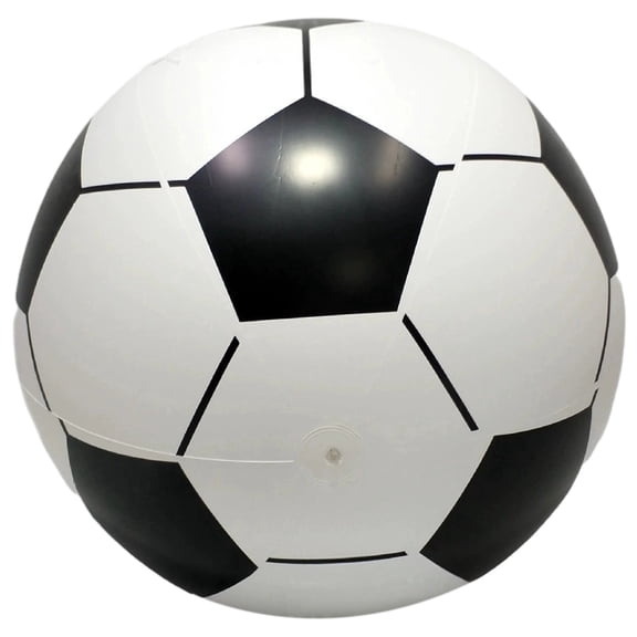 Inflatable Soccer Ball, Jumbo Beach Ball for Outdoor Games, Heavy Duty Thickened Blow Up Football for Pool, Backyard, Beach, Lawn, Summer Parties, 24"