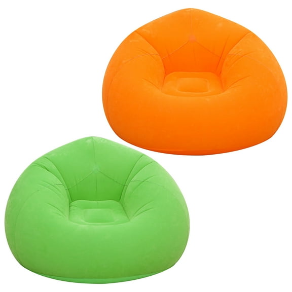Inflatable Sofa,2 Pack Camping Inflatable Couch Chair - Bean Bag Inflatable Lounge Chairr for Home Living Room - Indoor Air Sofa Mattress for Adults(No Pump Included)