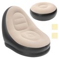 thumbnail image 2 of Inflatable Flocking Stool - Portable PVC Ottoman & Foot Rest For Camping, Home, Or Outdoor Use - Lightweight & Compact 2 of 14