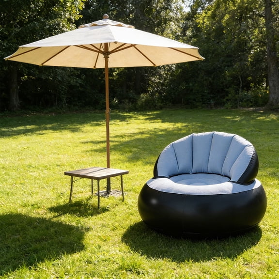 Inflatable Sofa, Portable Camping Couch for Outdoor Lounge, Lightweight Air Recliner with Durable PVC, Foldable Seating for Home, Garden, Beach, and Travel