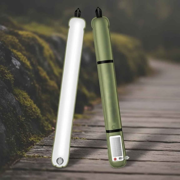 Inflatable Solar Camping Lantern, USB Rechargeable, Lighting Modes, Waterproof, Portable and Lightweight Tent Light