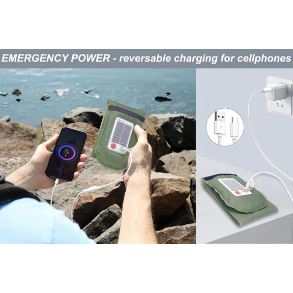 Inflatable Solar Tube Lantern Solar and USB Rechargeable, 4 Lighting Modes, IP66 Waterproof Light Bar with Power Bank, Portable Tent Light for Outdoor Camping, Hiking and Emergency Use Indoor