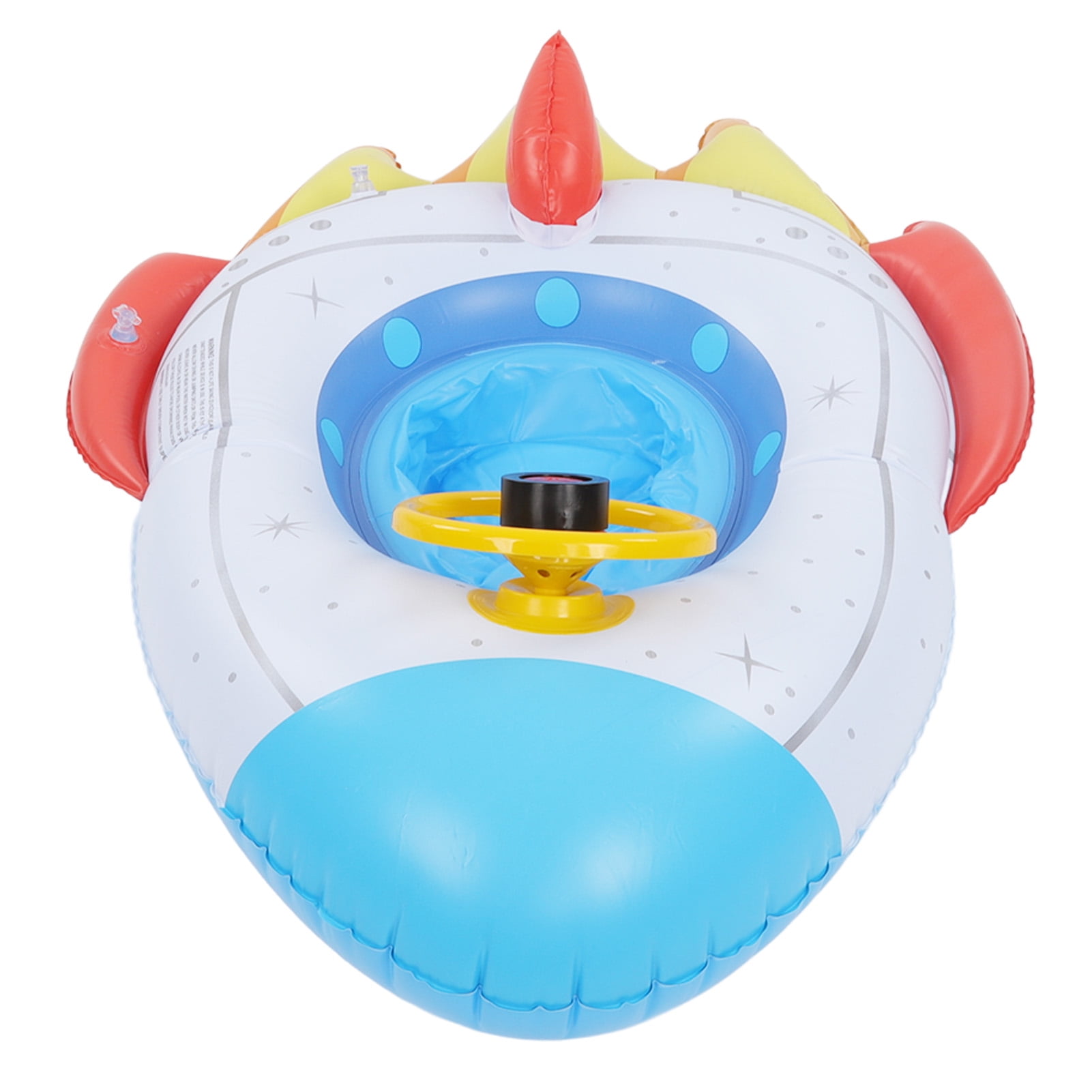 Inflatable Spaceship Pool Float with Steering Wheel Multifunctional