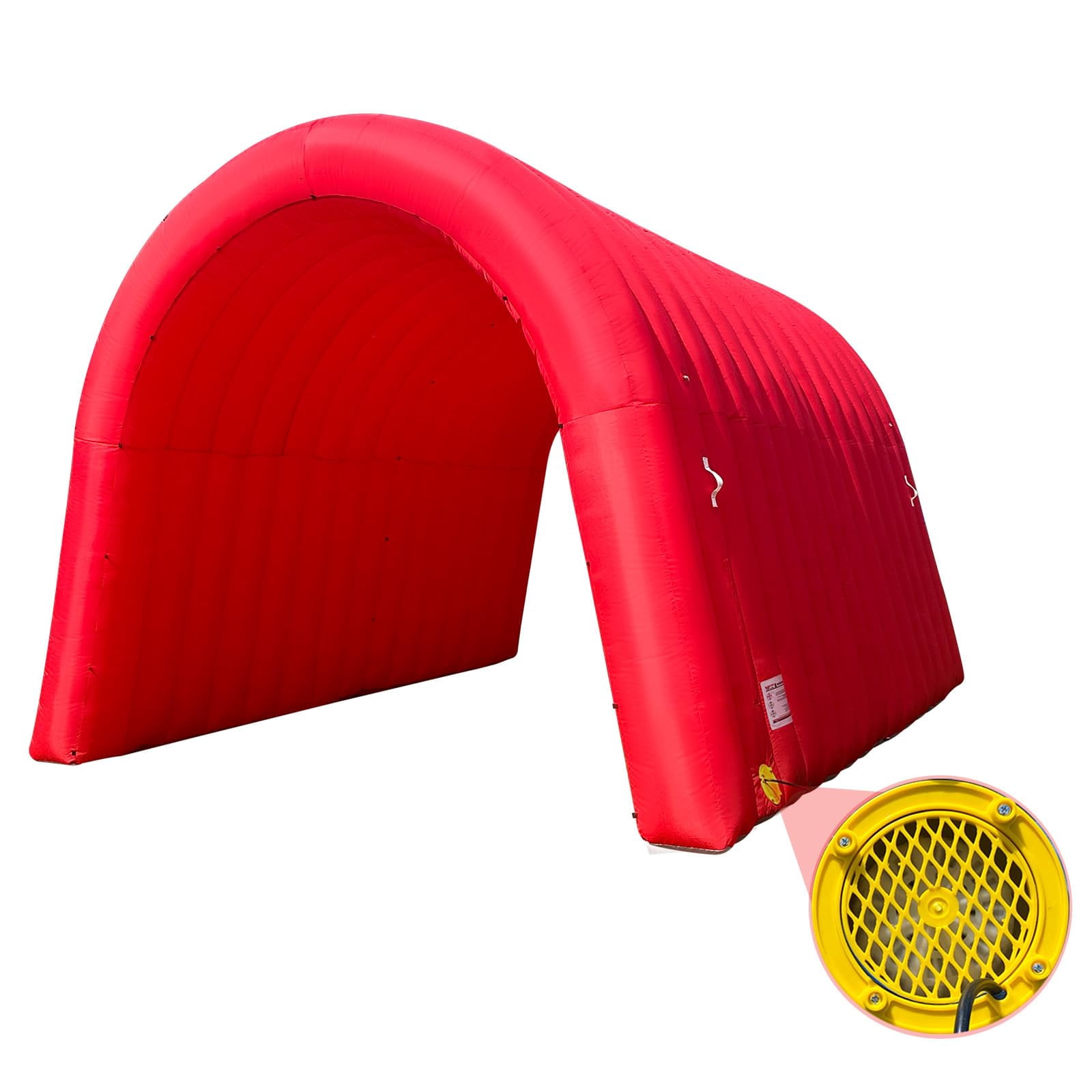 Inflatable Sports Tunnel Entrance 16x10x10FT Red, Built-in Blower – Event Inflatable Tunnel Tent for Team Intros, Business Promotion, Trade Shows, Advertising & Exhibitions