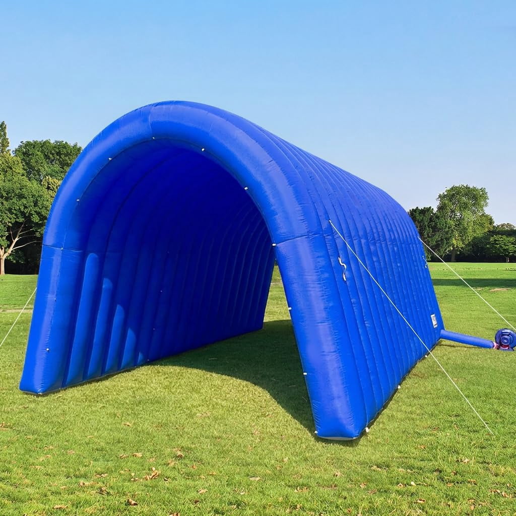 Inflatable Sports Tunnel Entrance 20x10x10FT Blue, One Air Blower – Event Inflatable Tunnel Tent for Team Intros, Business Promotion, Trade Shows, Advertising & Exhibitions
