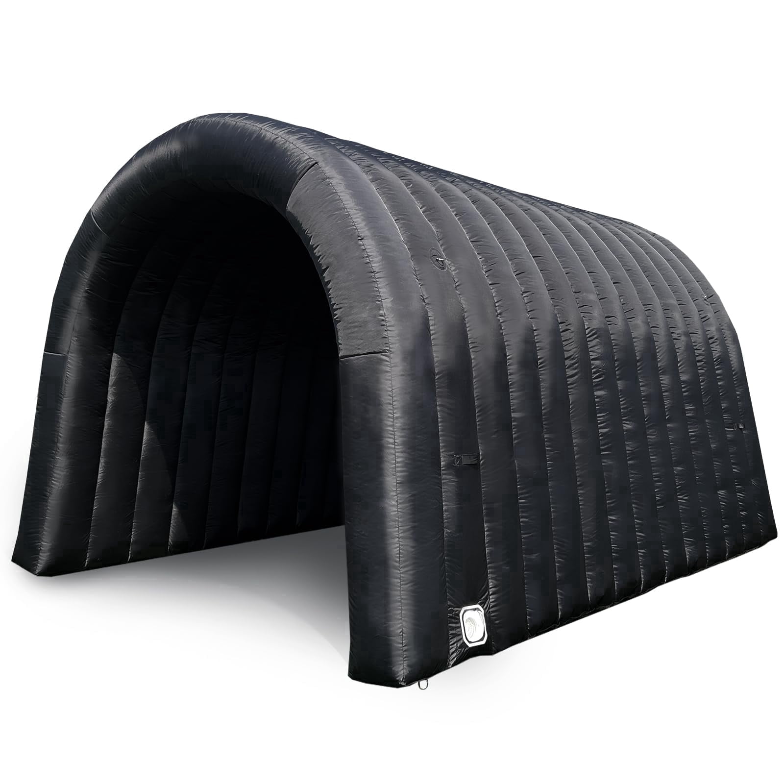 Inflatable Sports Tunnel Arch with Blower 16x10x10ft Black Event Entrance for Exhibitions Shops Schools & Supermarkets