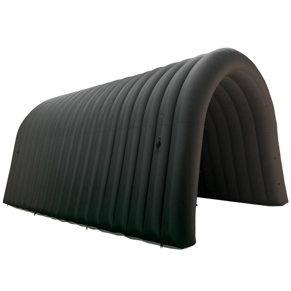 Inflatable Sports Tunnel Entrance with Blower Inflatable Tunnel Tent for Business Advertising Event Exhibition 20X10x10Ft Black