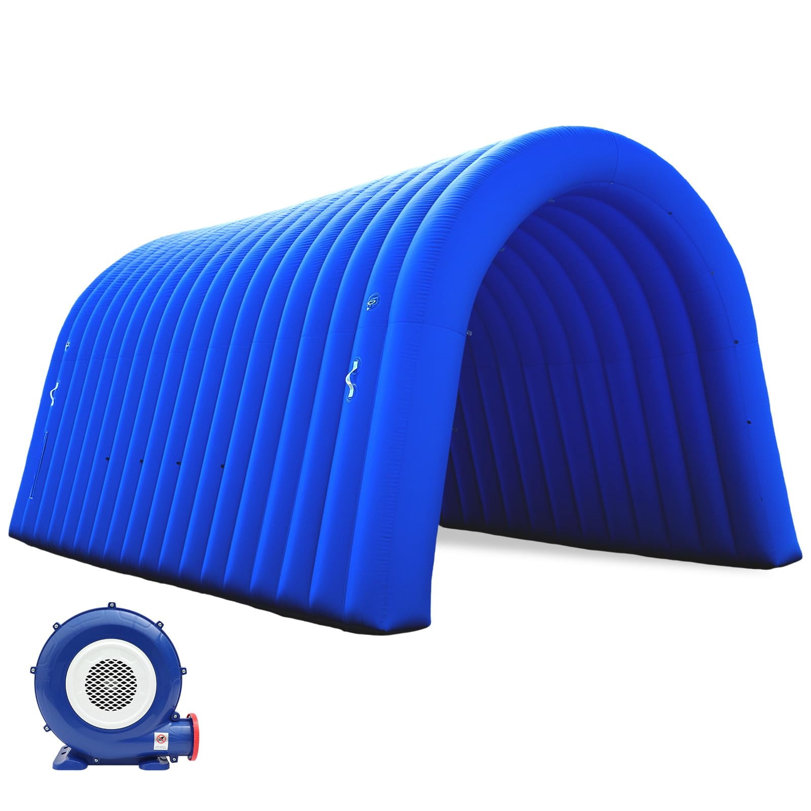 Inflatable Sports Tunnel Entrance with Blower Inflatable Tunnel Tent for Business Advertising Event Exhibition 20X10x10Ft Blue