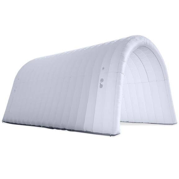 Inflatable Sports Tunnel Entrance with Blower Inflatable Tunnel Tent for Business Advertising Event Exhibition 20X10x10Ft White