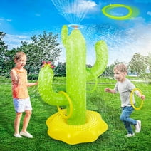 Inflatable Sprinkler for Kids, Anpro Giant Cactus Inflatable Cactus Water Toys, Outdoor Water Sprinklers Inflatable Toys for Lawn Summer Party Fun