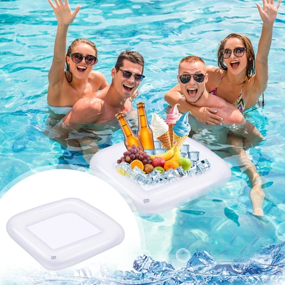Inflatable Square Pool 59x59x15 Inch Durable Family Lounge Pool with Soft Floor for Kids Adults Backyard Summer