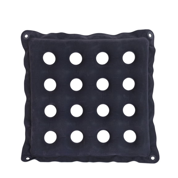 Inflatable Square Seat Cushion With Holes, Ventilated Design For Comfortable Weight Distribution, Anti-Bedsore Pressure Relief For Home Office & Wheelchair Use, Includes Air Pump