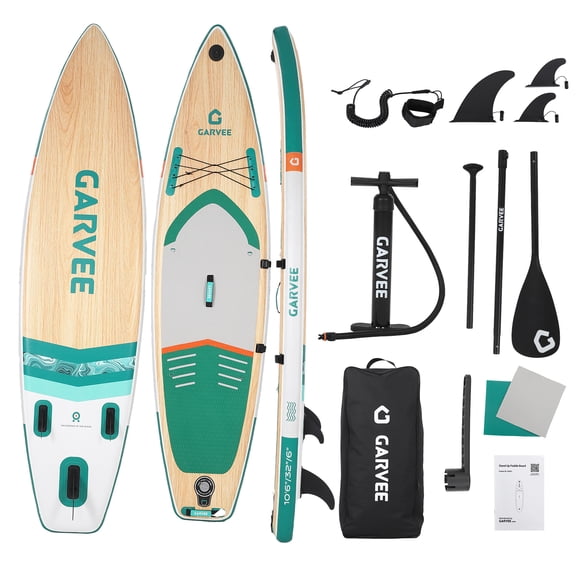 Inflatable Stand Up Paddle Board 11ft Paddle Boards with Premium SUP Accessories, Stable Wide Paddleboard Non-Slip Deck SUP Paddle Board for Adults & Youth of All Skill Levels