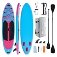 thumbnail image 1 of EDX 10.6 ft Inflatable Stand Up Paddle Board, 33" Wide SUP with Paddle, Pump, Fins, Leash & Carry Bag, Non-Slip Stable Board for Adults & Beginners, Pink Blue, 1 of 9