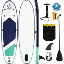 Bifanuo Inflatable Stand Up Paddle Board with SUP Accessories and Backpack Paddle Boards for Adults. Non-Slip Deck, Wide Stance, Bottom Fin, Double Action Pump